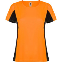 Fluor Orange, schwarz