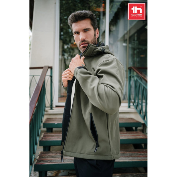 THC ZAGREB. Herren-Softshell-Jacke aus Polyester und Elastan